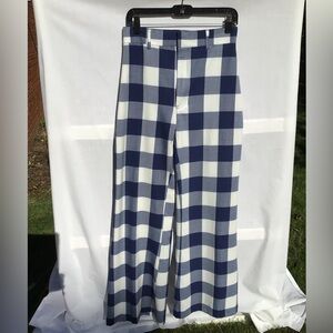 Free People Plaid Pattern High-Waisted Pants